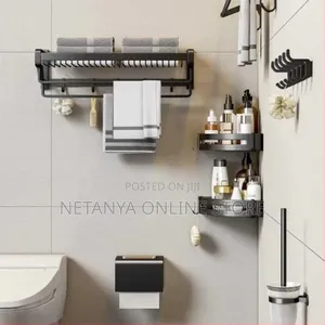 Strong Wall Mounted Towel Holder/Organizer