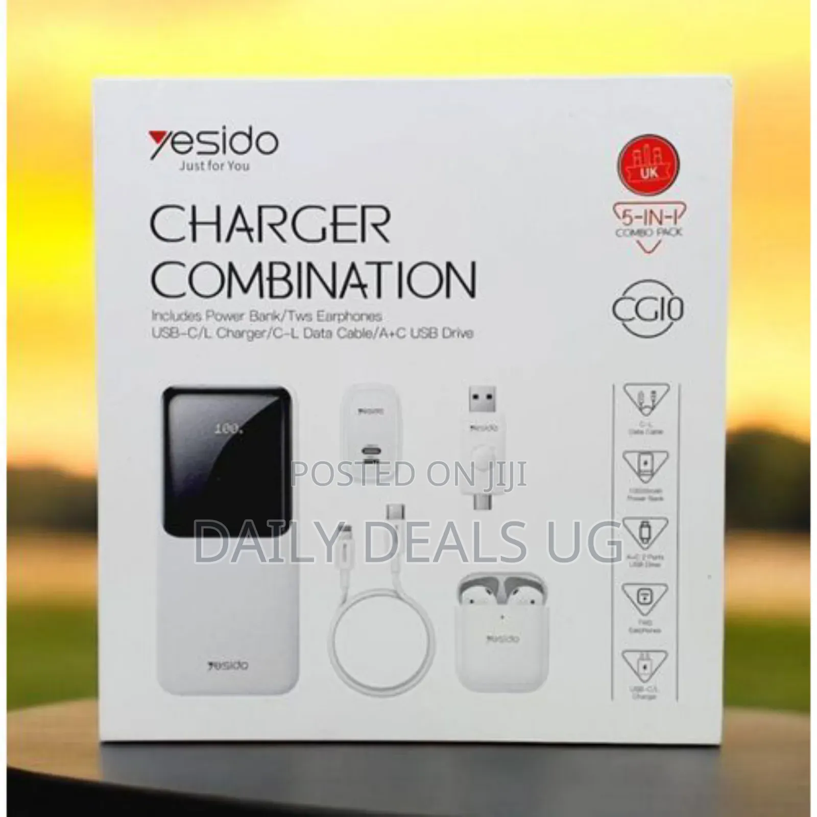 Yesido 5 in 1 Combo Pack Charger Combination Gift Set.