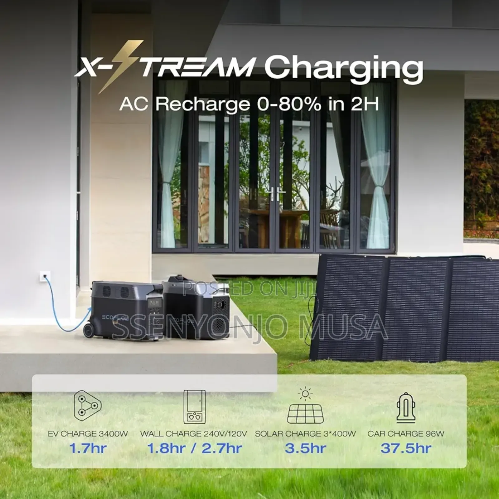 Ecoflow Delta Pro 3.6kwh Solar Generator - 3600w, 120v, 5 Ac