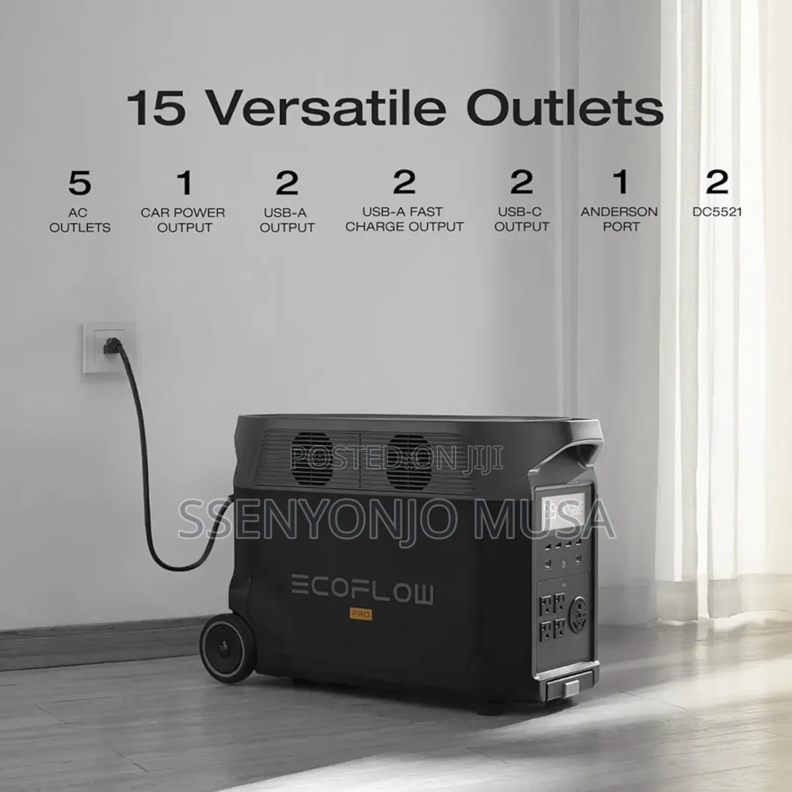 Ecoflow Delta Pro 3.6kwh Solar Generator - 3600w, 120v, 5 Ac