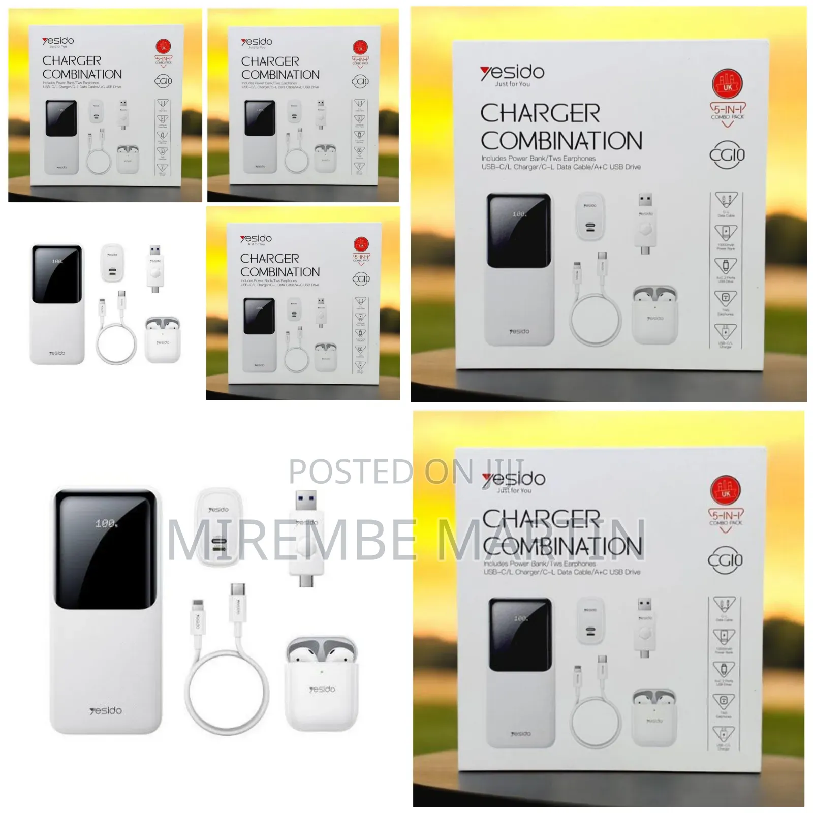 Yesido 5 in 1 Combo Pack Charger Combination