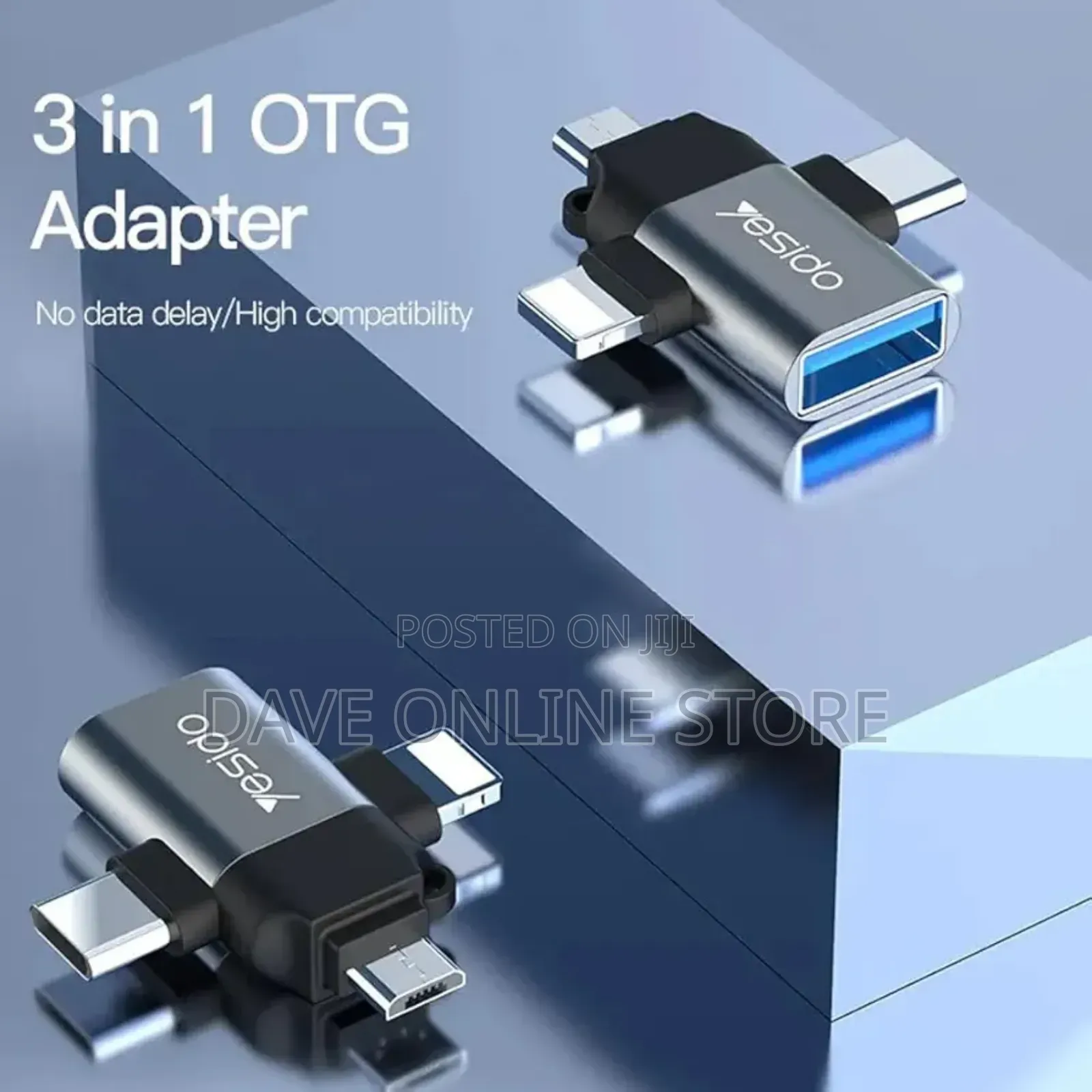 Yesido Gs15 3 in 1 Usb to Micro + Lightning + Type-C Otg