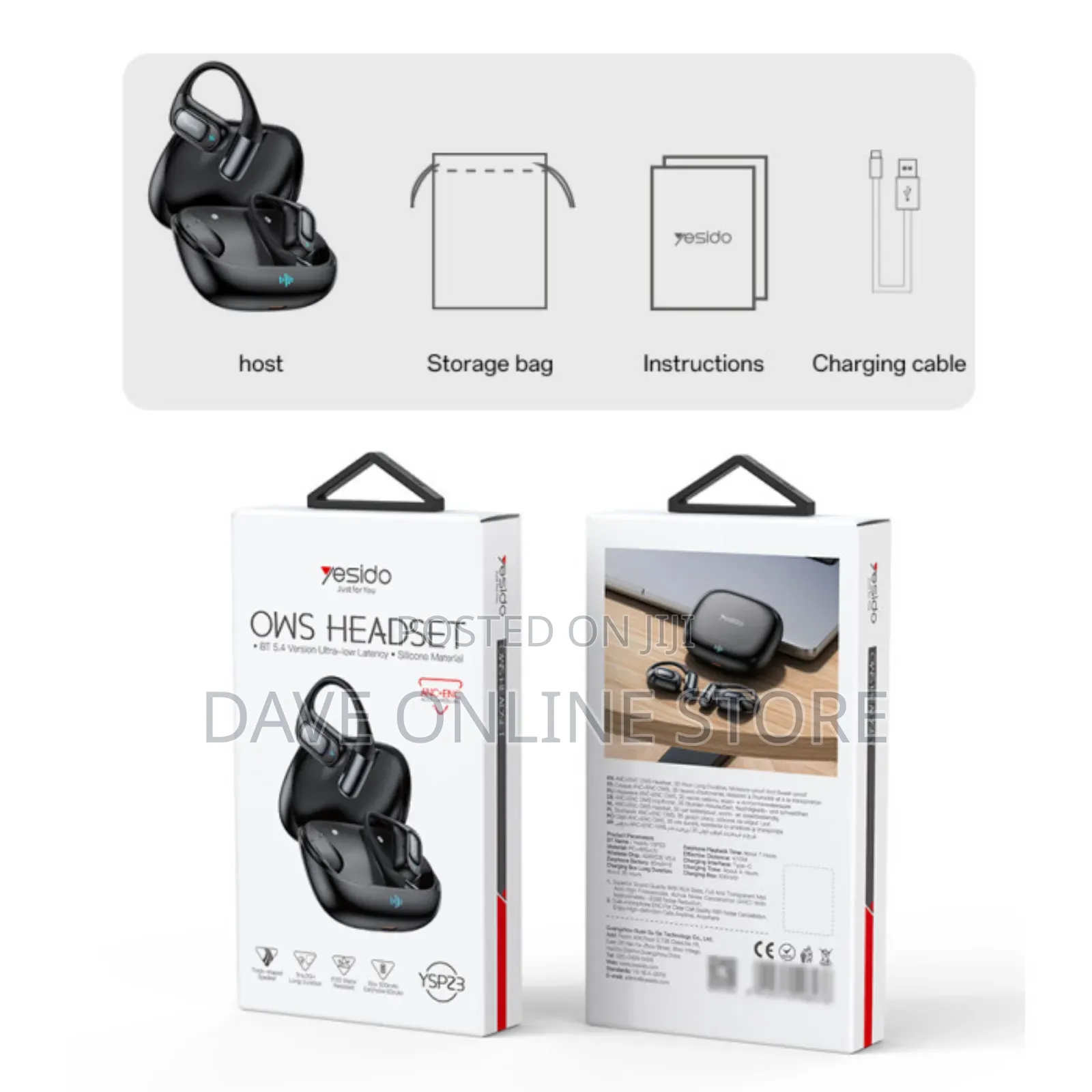 Ysp23 Bt5.4 Life Ows Active Noise Cancelling Bt Headset