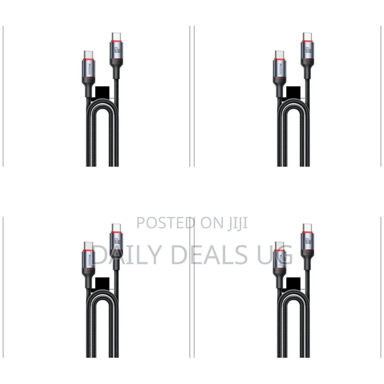 Yesido Ca183 Usb C to C Cable 60w Fast Charging 2m