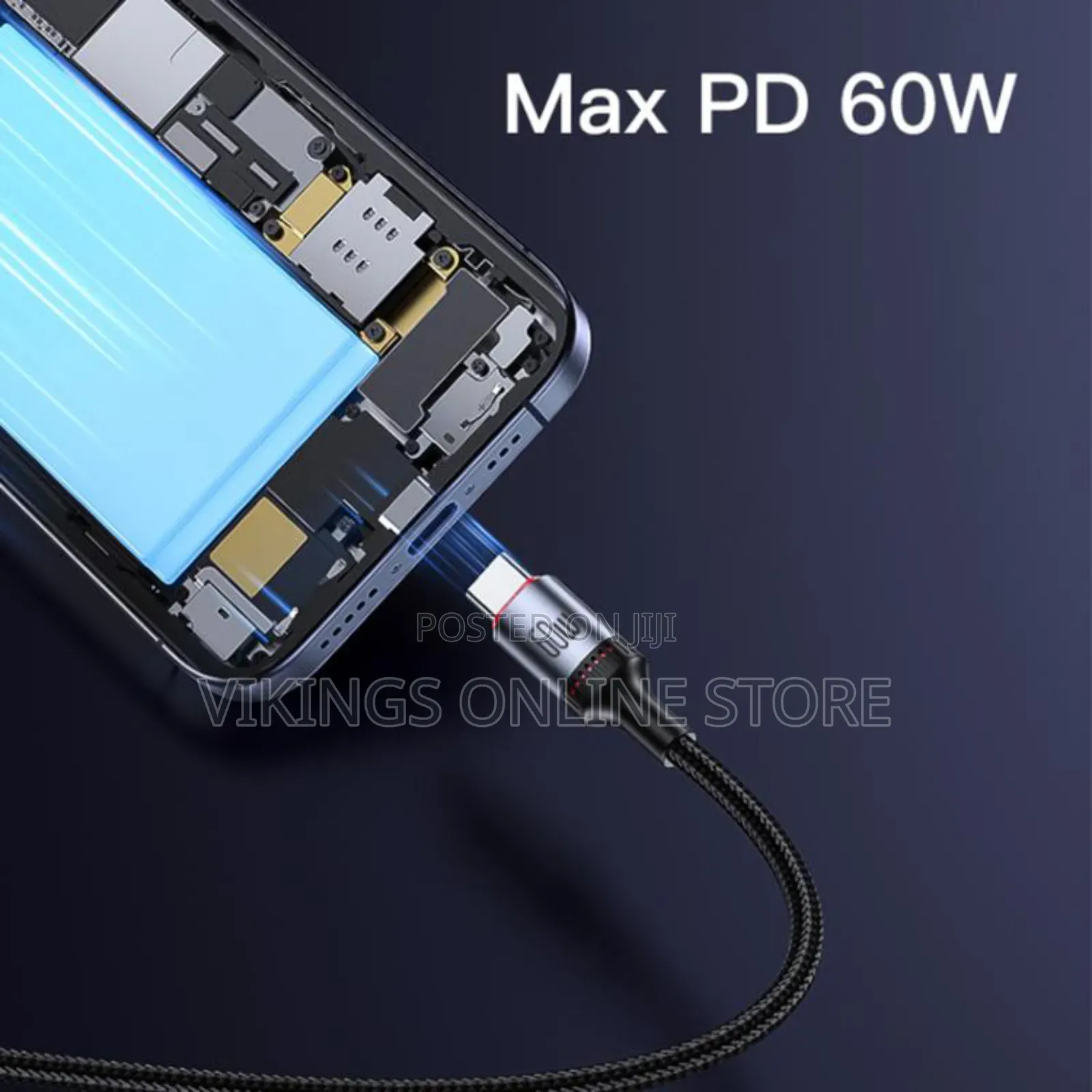 Yesido Ca183 Pd60w 3a Usb-C / Type-C to Usb-C / Type-C: 2m