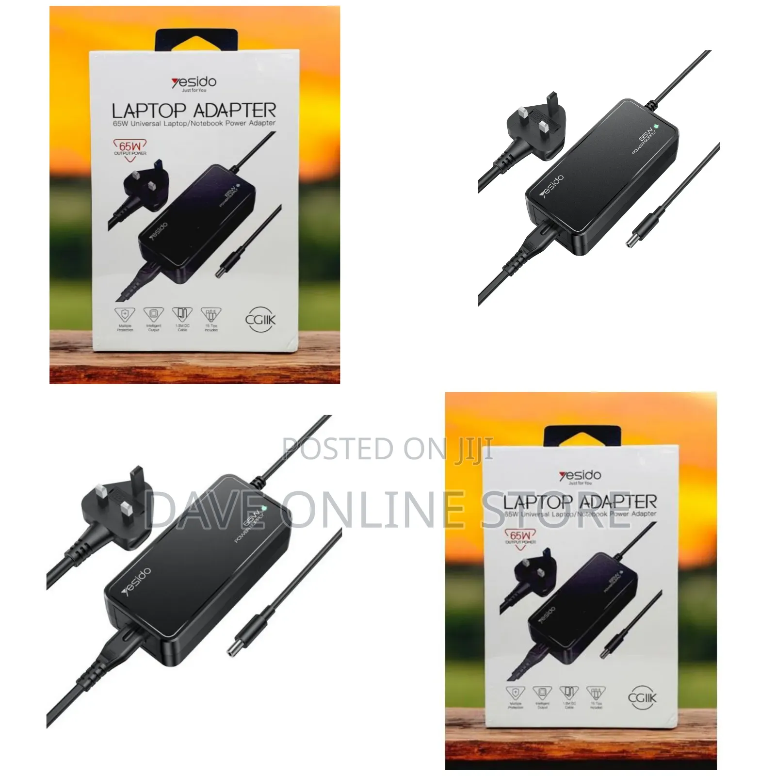 Yesido 65w Laptop Charger Black Cg11k