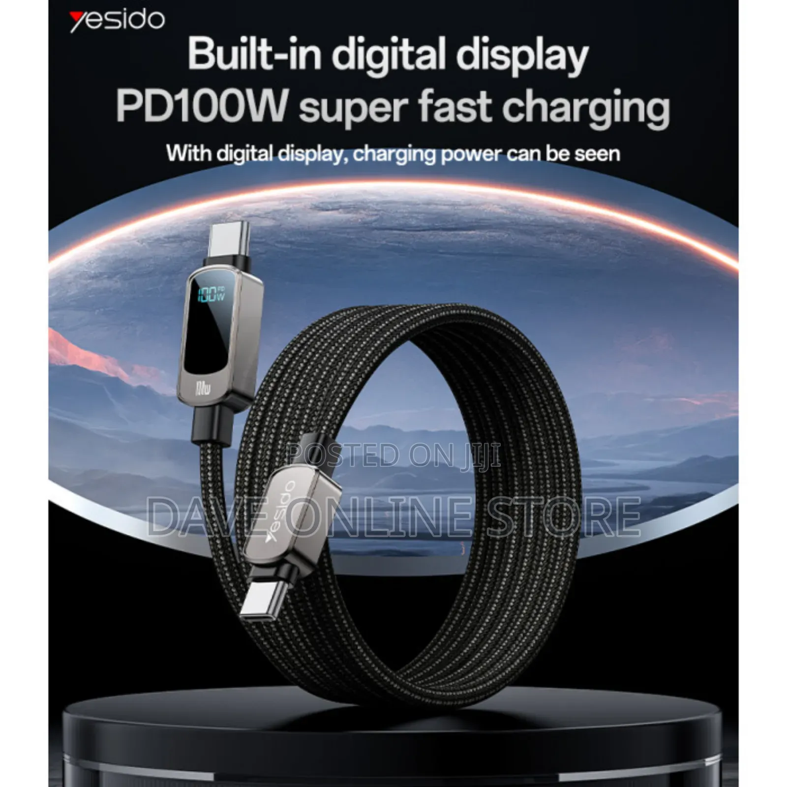 Ca179 1.2 Meters Type-C to Type-C Pd 100w Fast Data Cable