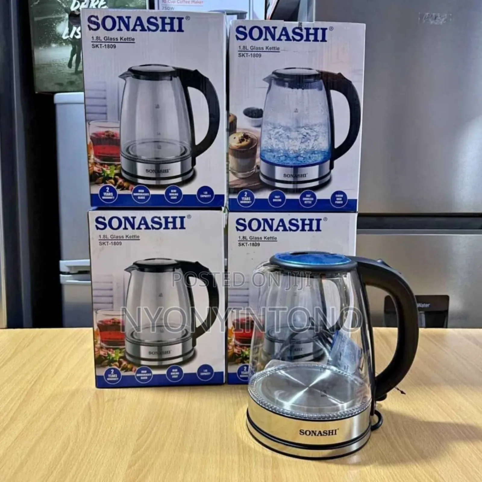 Sonashi Glass Kettle With 2yrs Warranty