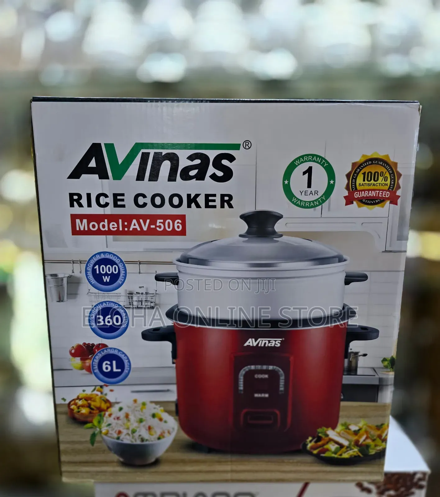 Avinas 6l Rice Cooker With Food Steamer Pot