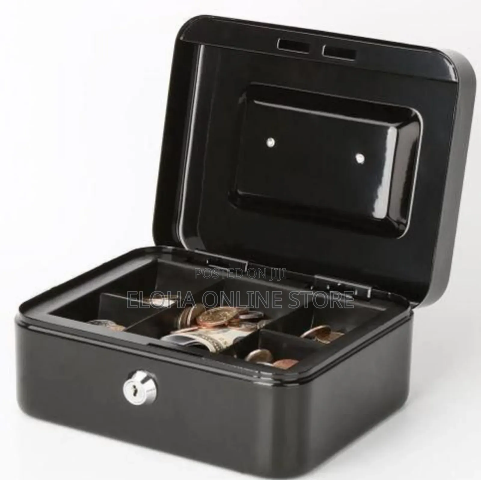 Cash Box With Coin Separator Tray-mult Colour