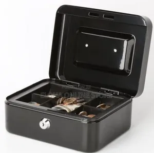 Cash Box With Coin Separator Tray-mult Colour