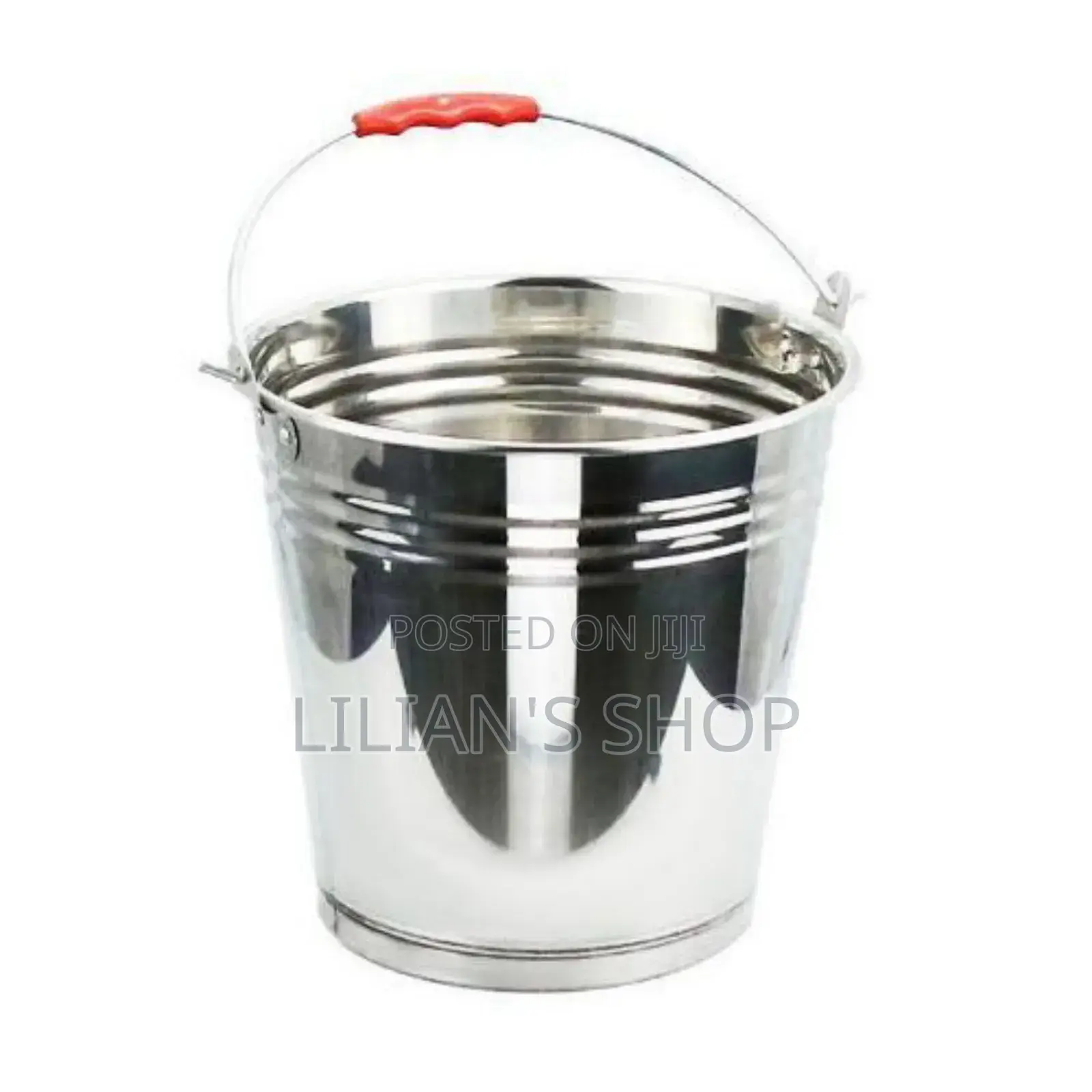 10l Water Milk Bucket Dairy Pail, Silver.