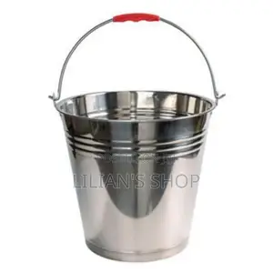 10l Water Milk Bucket Dairy Pail, Silver.