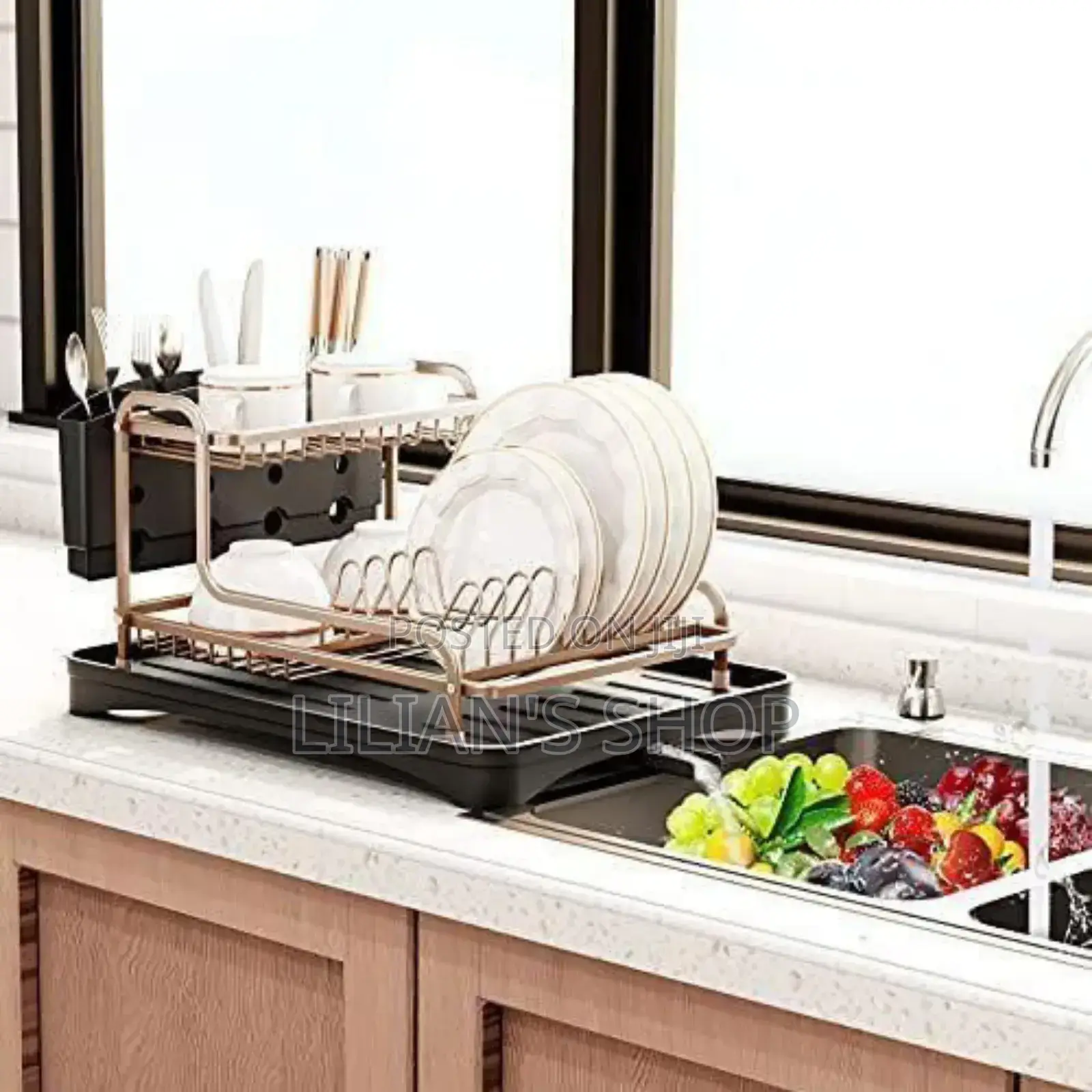 Aluminium Plate Dish Drying -2 Tier Rack