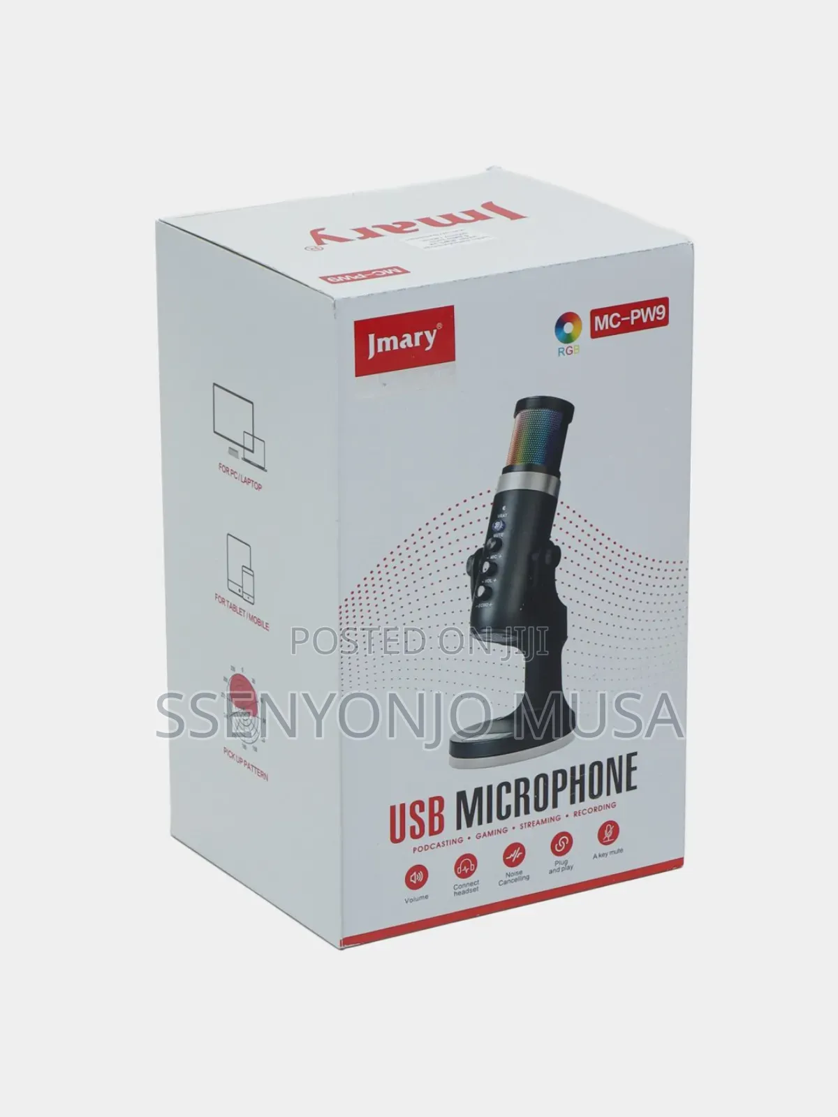 Jmary Mc-pw9 Wired Usb Rgb Microphone - Recording Microphone