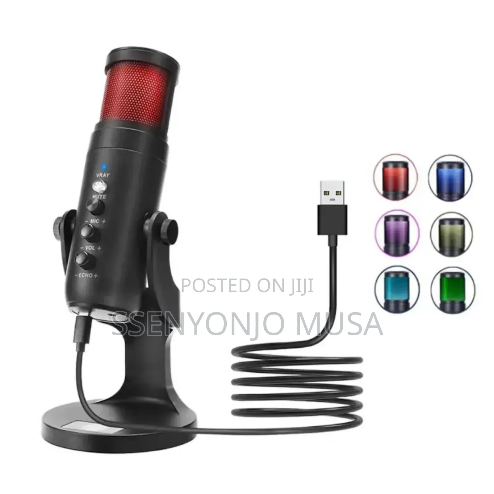 Jmary Mc-pw9 Wired Usb Rgb Microphone - Recording Microphone