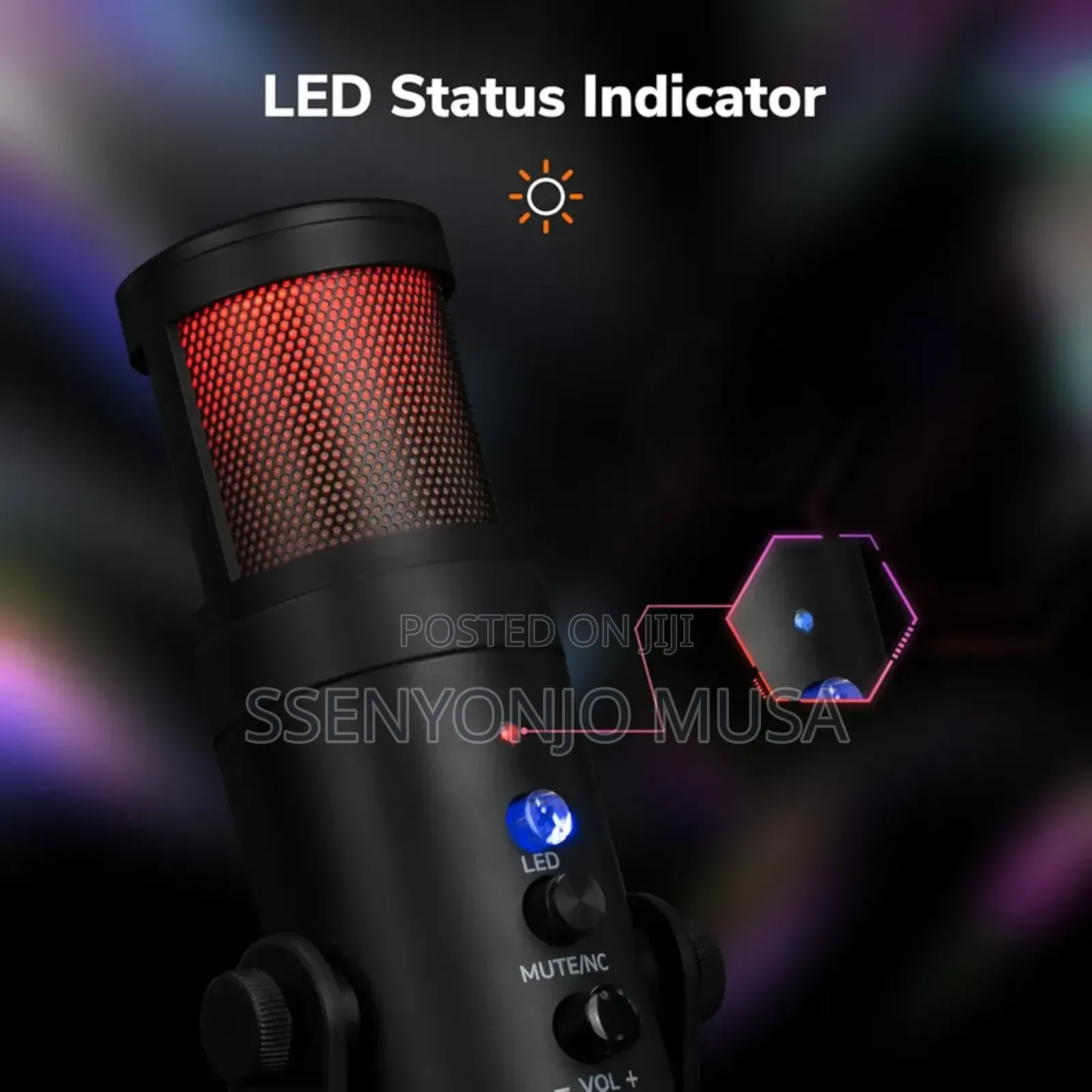 Jmary Mc-pw9 Wired Usb Rgb Microphone - Recording Microphone