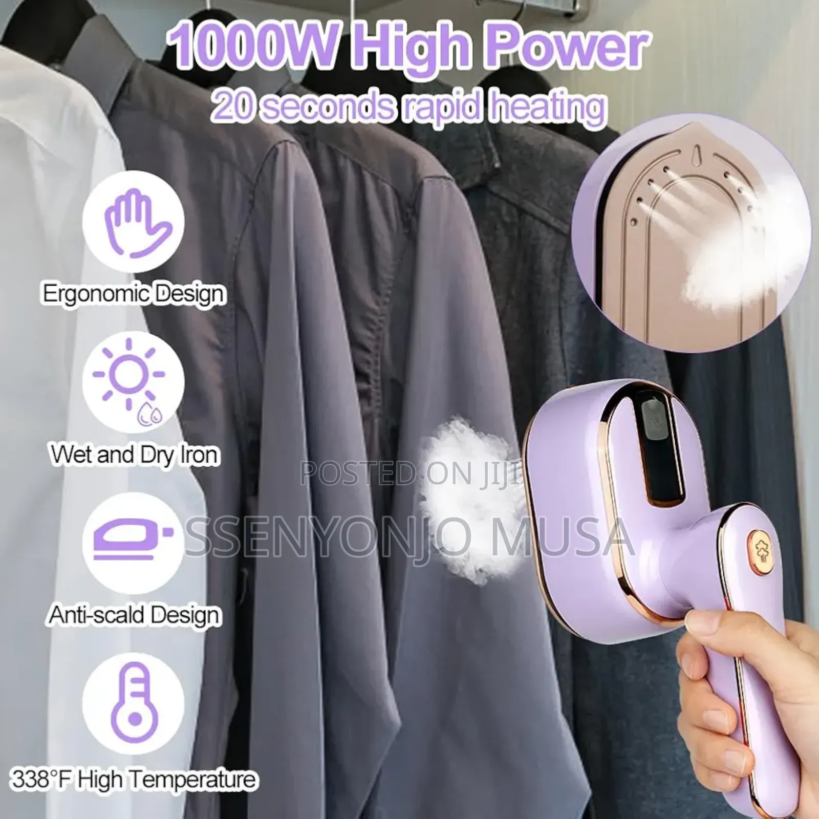 Mini Steam Iron-1000w Portable Travel Iron With Fast Heating
