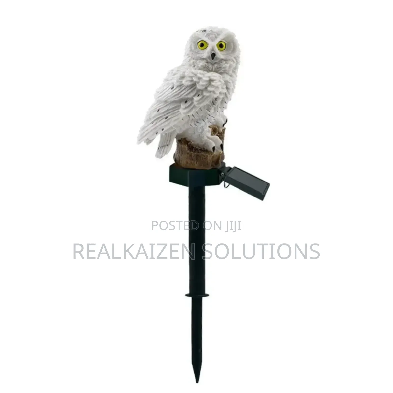 Snow Cute White Owl Outdoor Waterproof Solar Garden Light