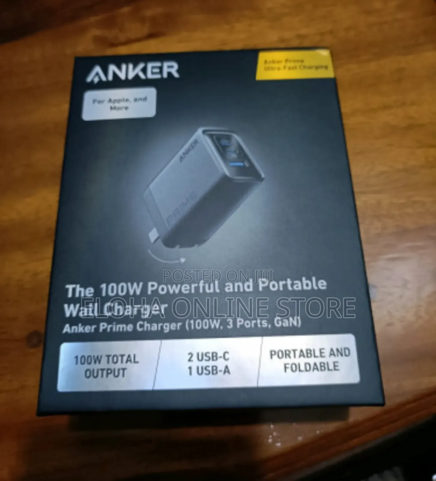 Anker Prime 100w Usb C Charger, 3-Port Foldable