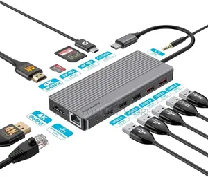 Powerology 13in1 Usb-C Hub Hdmi Type-C 100w Pd Ethernet