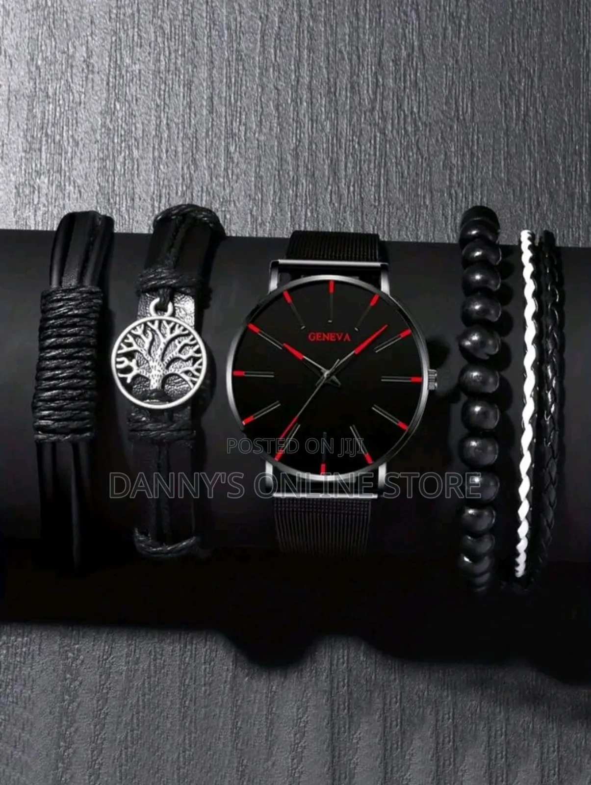 5pcs Fashionable and Business Exquisite Pu Belt Watch