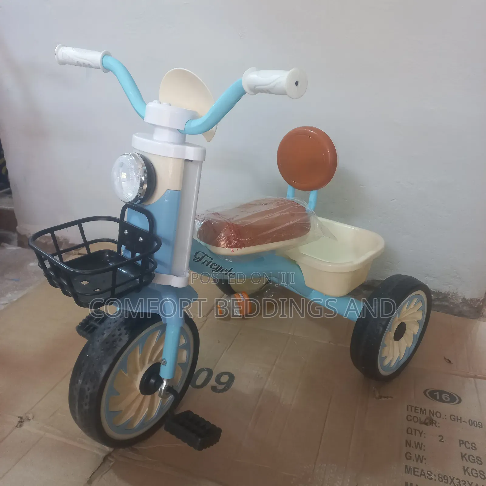 Kids Tricycle With Front Basket