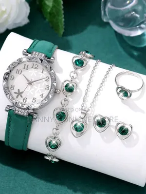 Photo - 6pcs Women's Casual Quartz Watch Belt Design Starfish Patt