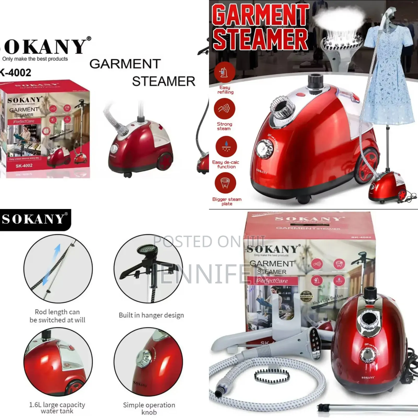 Heavy-Duty Sokany Garment Steamer