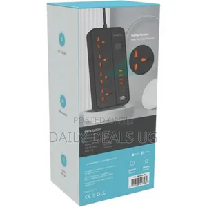 Porodo Blue 4 Ac Power Socket With X4 Usb-C X2 Usb-a - Black