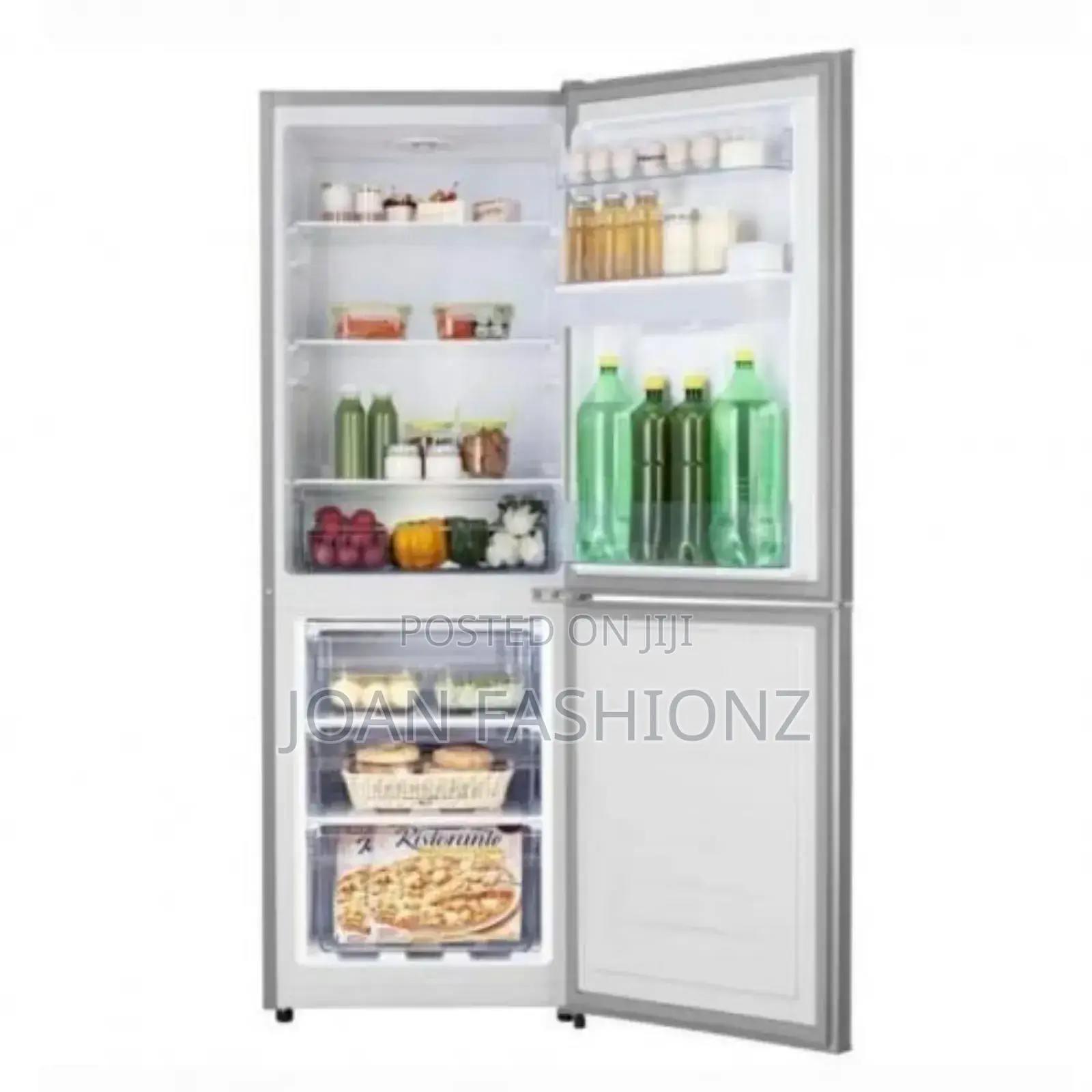 Adh 368l Double Door Bottom Freezer With Dispenser Silver.