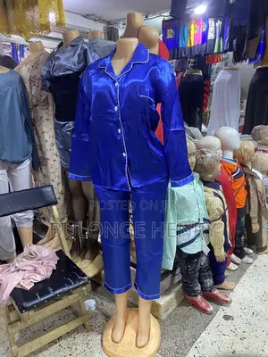 Navy Blue Silk Pyajama
