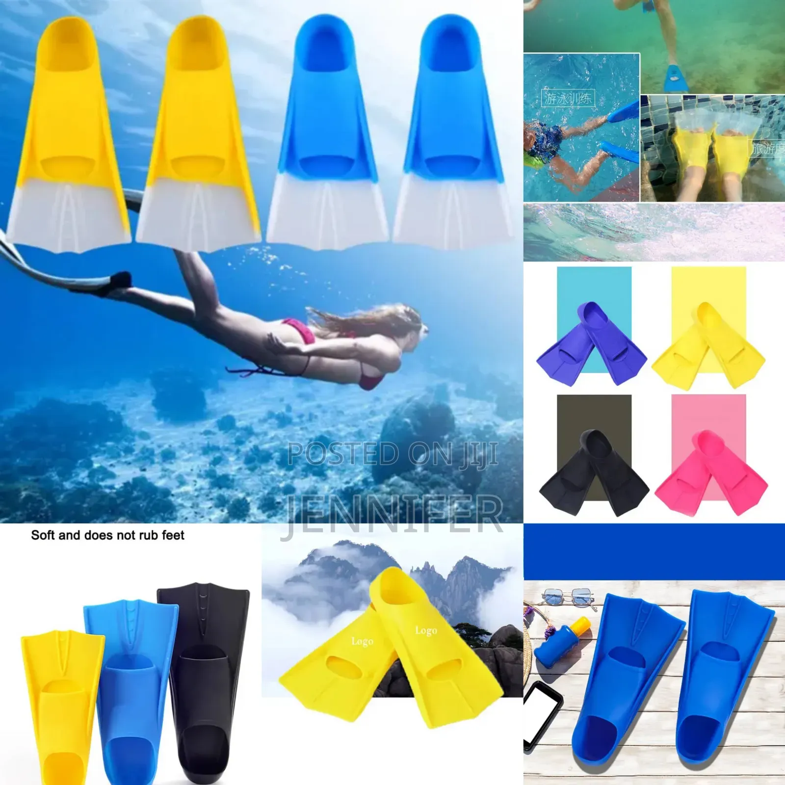 High Quality Silicone Swimming/Snorkelling Slippers/Fins