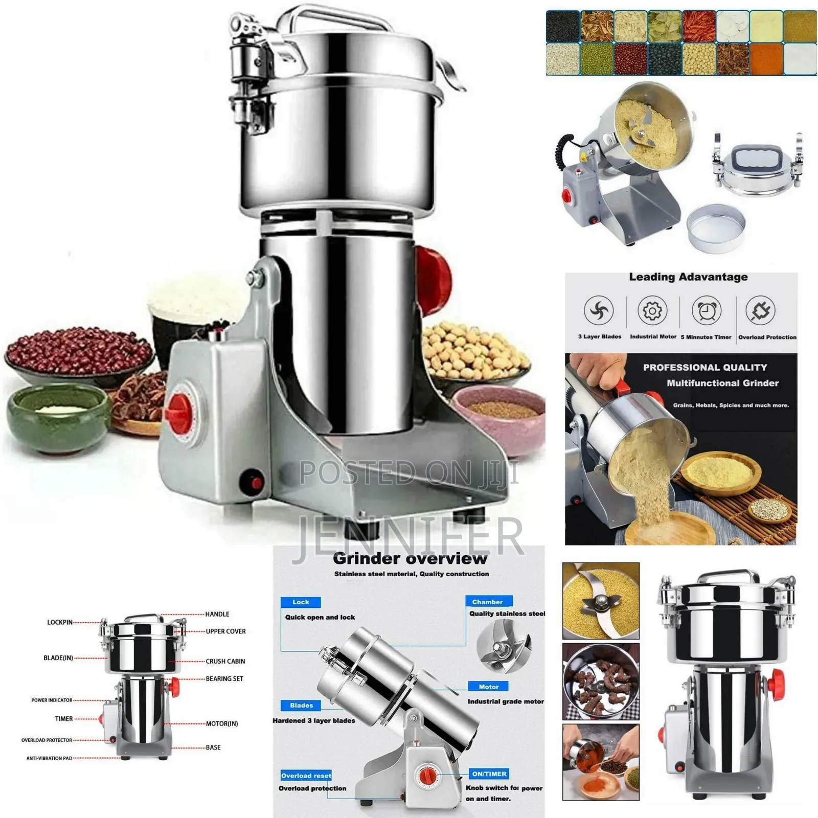 High Speed Dry Powder Food Grinder Machine