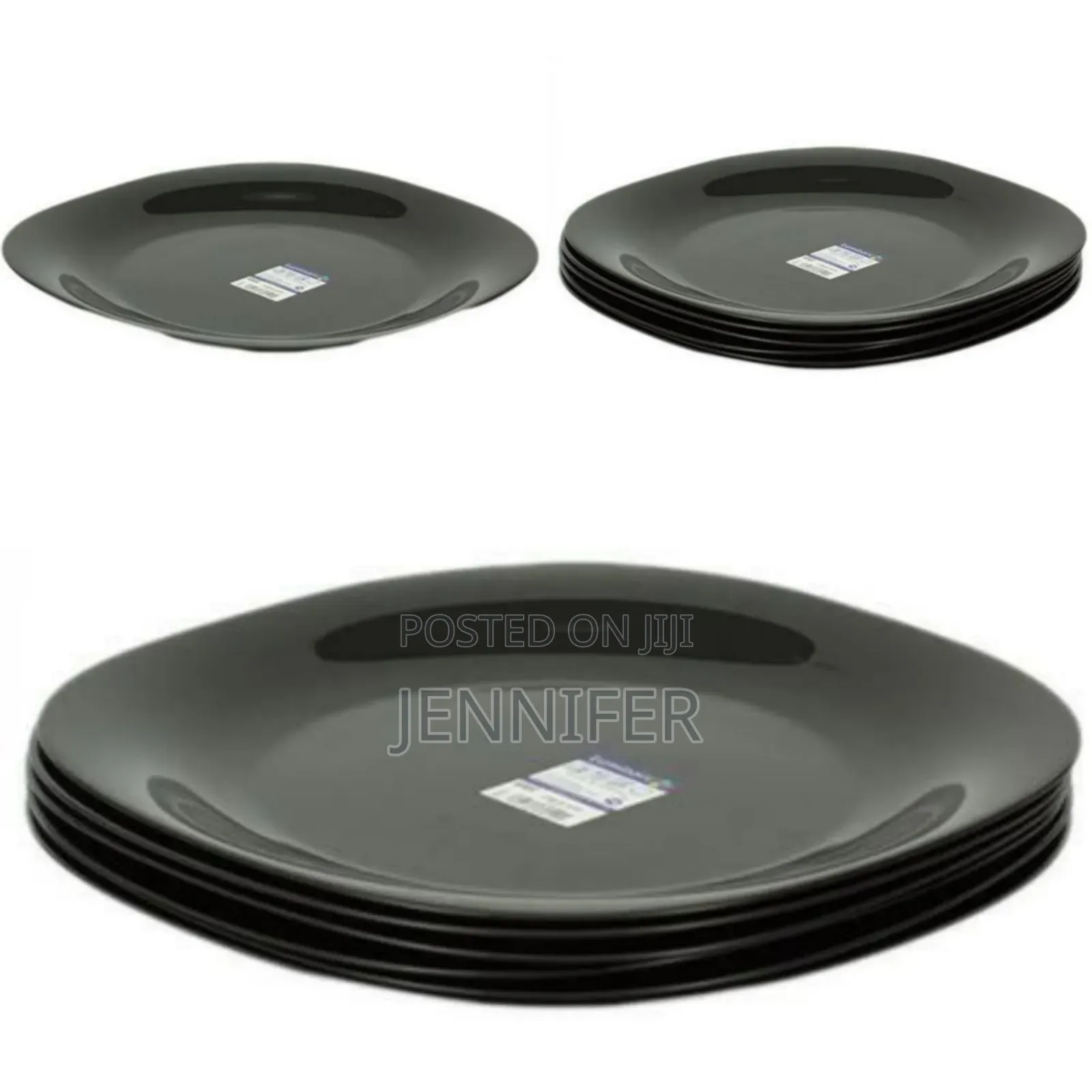 Luminarc 6 Pieces of Luminarc Square Plain Design Plates
