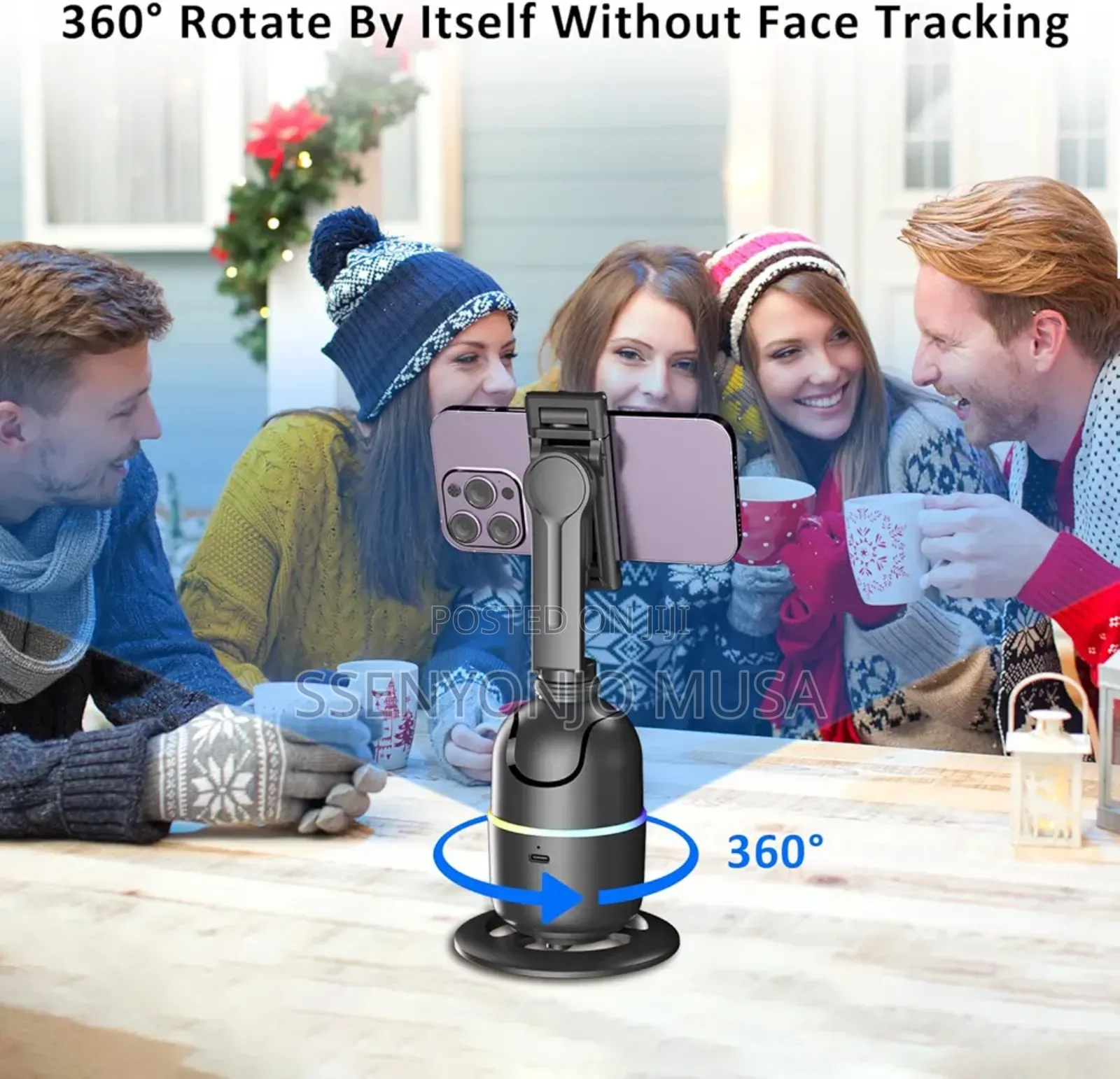 Auto Face Tracking Tripod - 360° Rotating Smart Shooting-