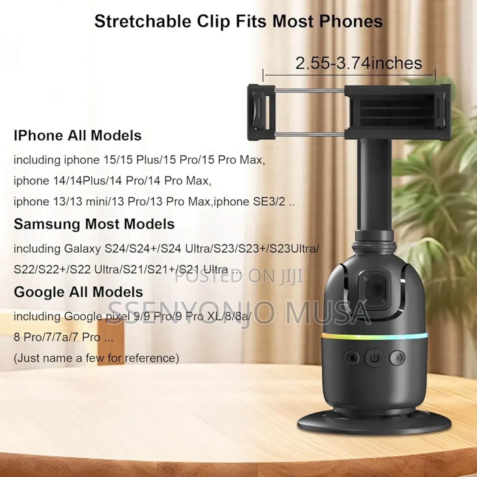 Auto Face Tracking Tripod - 360° Rotating Smart Shooting-