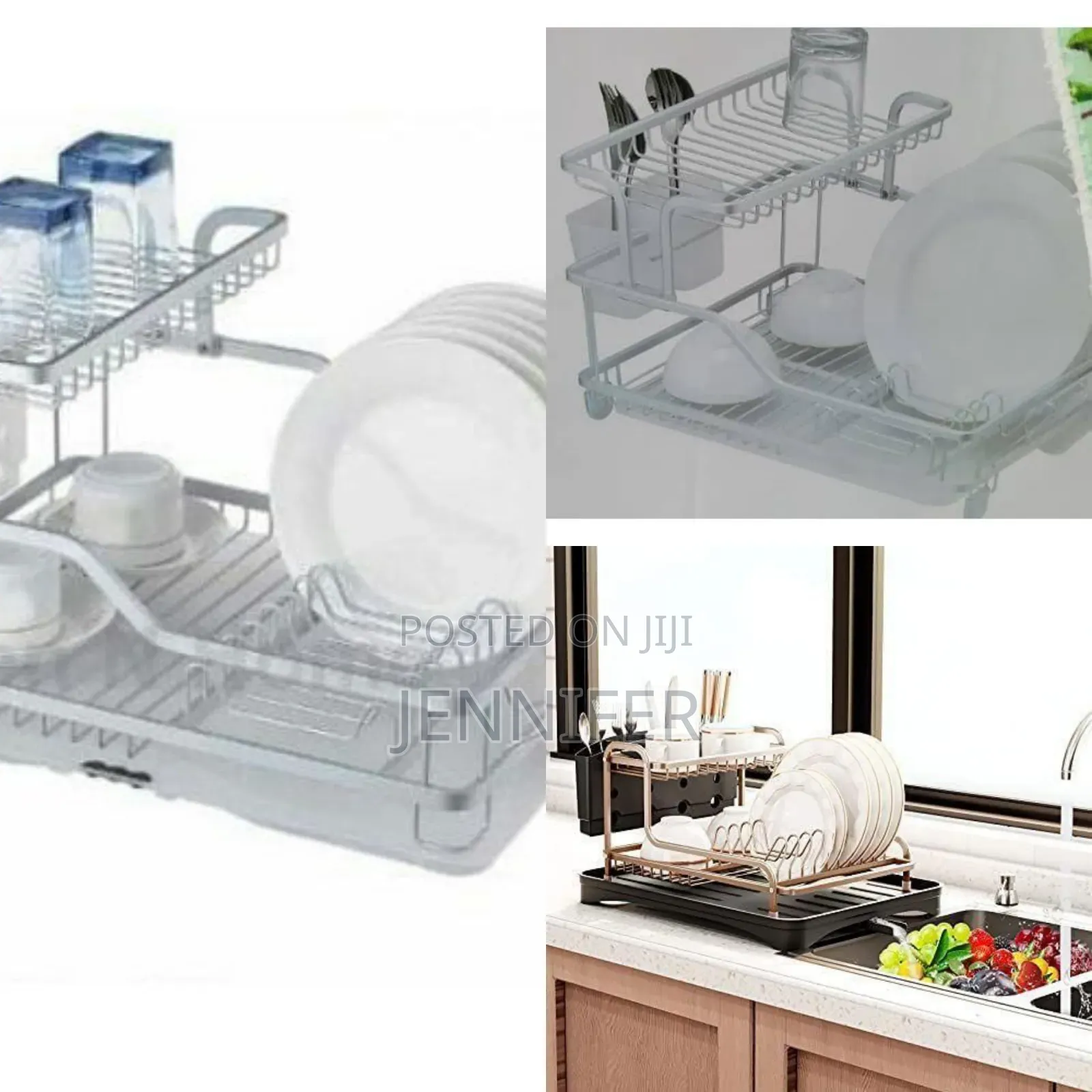 Aluminium Plate Dish Drying -2 Tier Rack