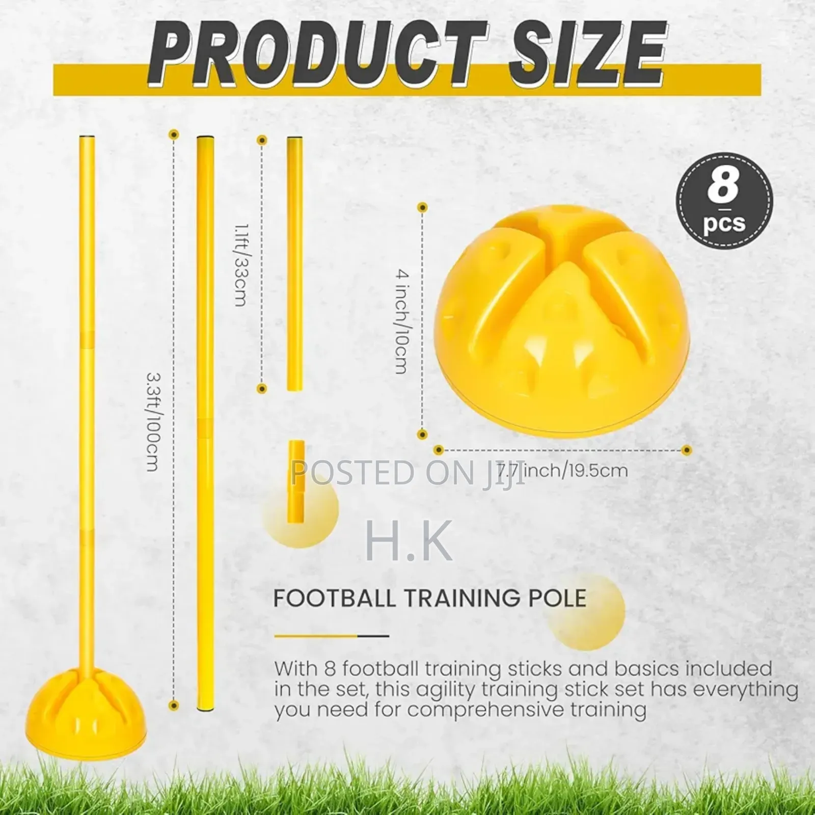 Pullcrease 8 PCS Agility Poles Set