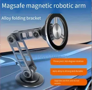 Photo - Aluminum Alloy Folding Rotating Magnet Phone Holder