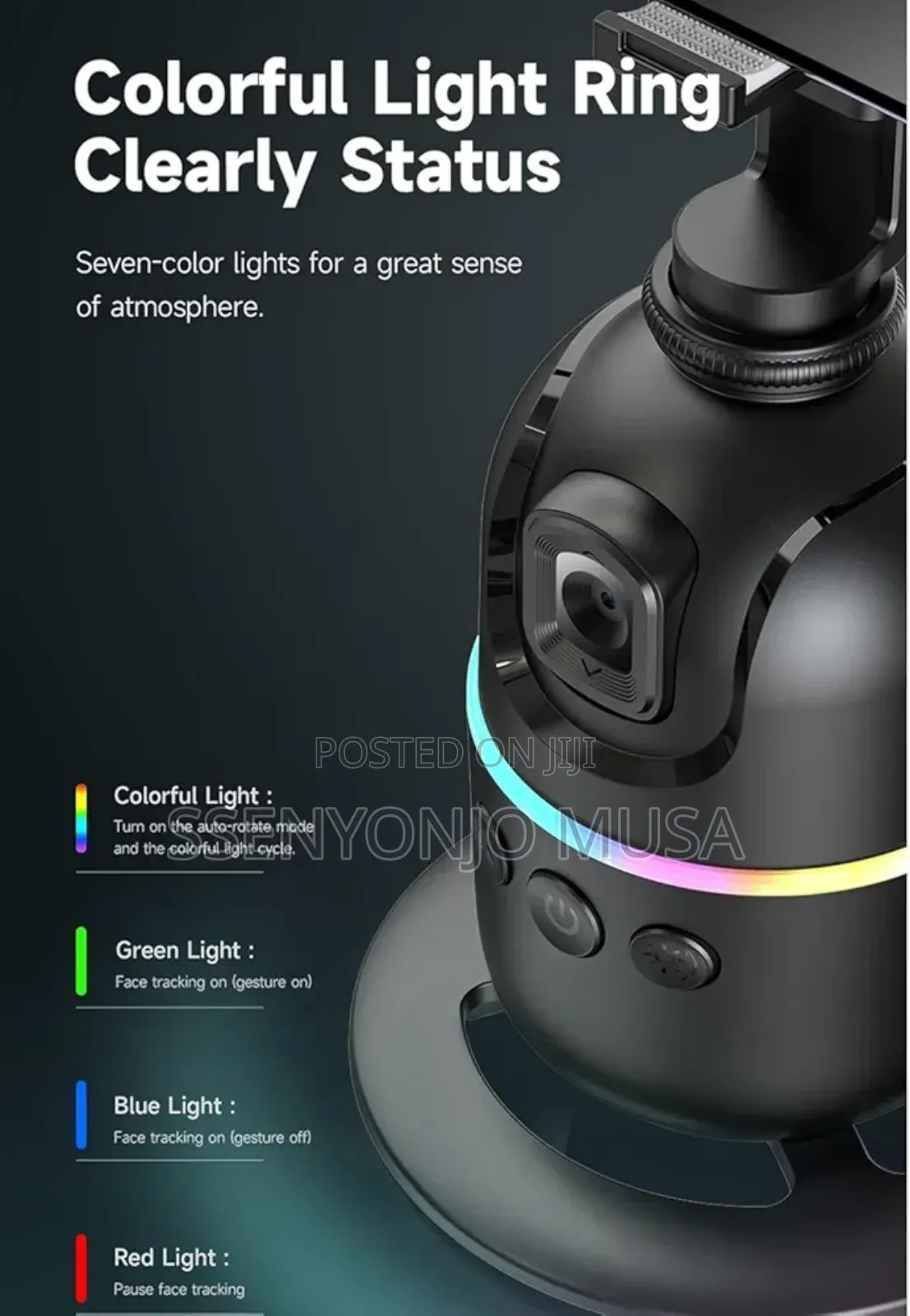 Auto Face Tracking Tripod - 360° Rotating Smart Shooting-