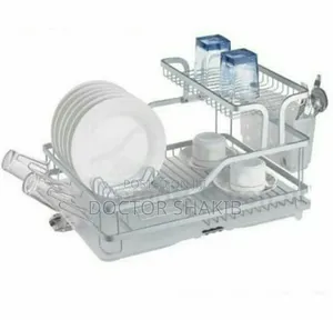 Aluminum 2 Tier Rack With Removable Drainer Cutlery