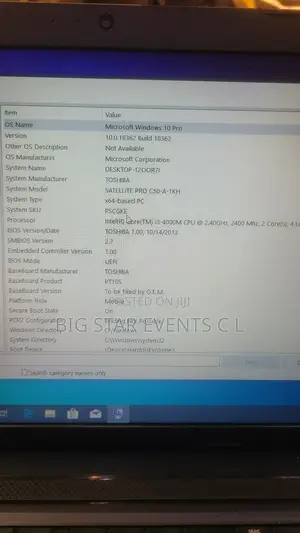 Laptop Toshiba Satellite C50 4GB Intel Core I3 SSD 256GB