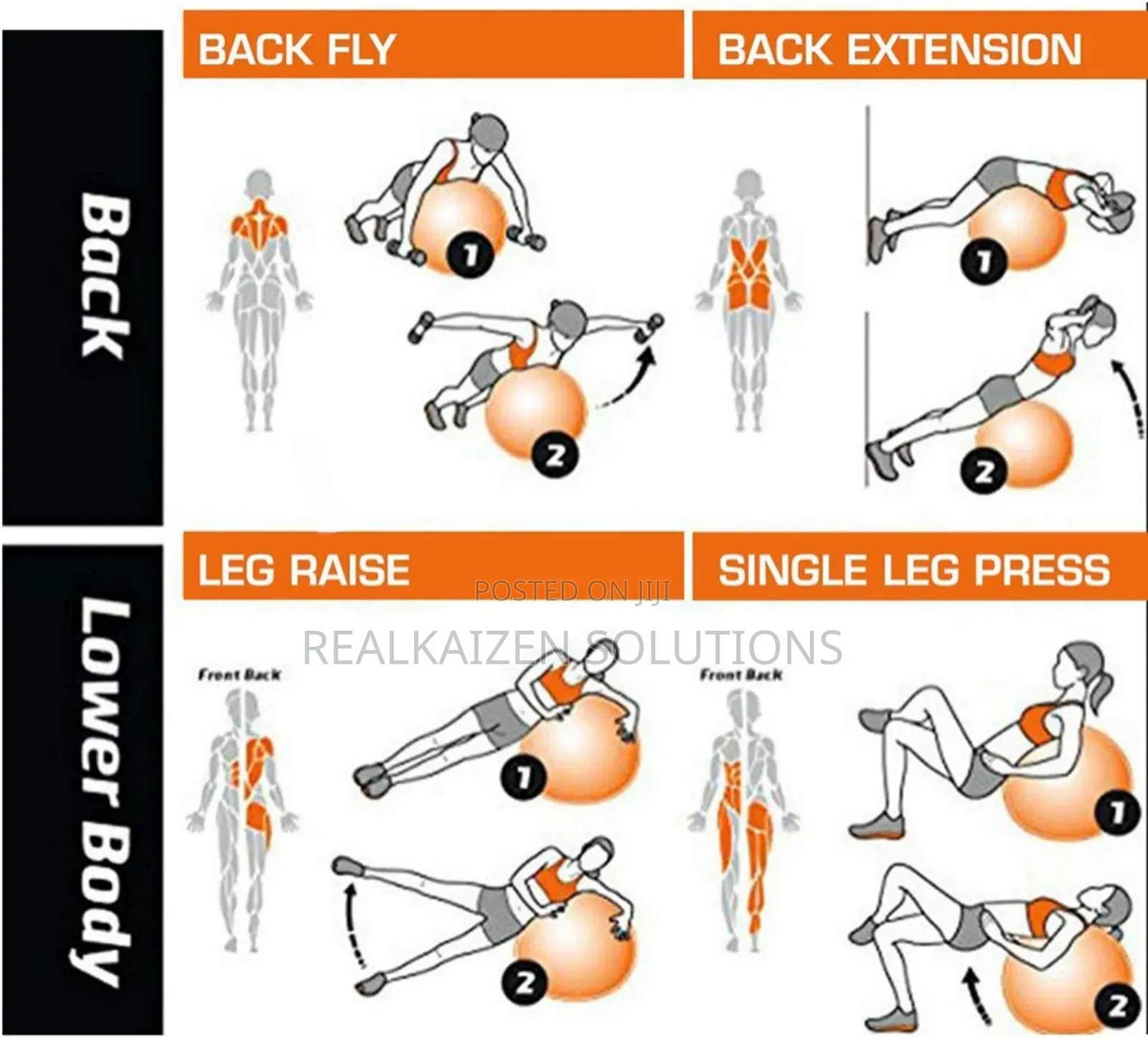 Liveup Anti-Burst Gym Exercise Ball