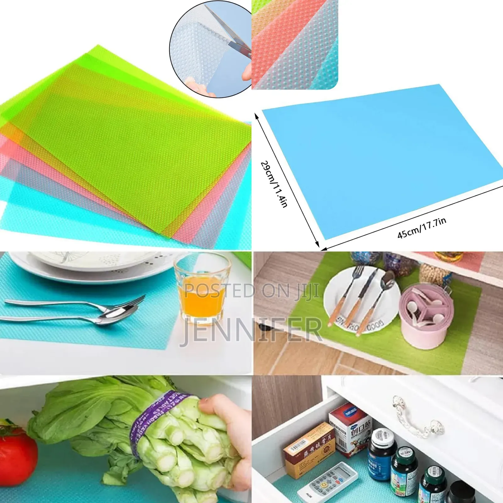 4pcs Antibacterial Fridge/Refrigerator Mats