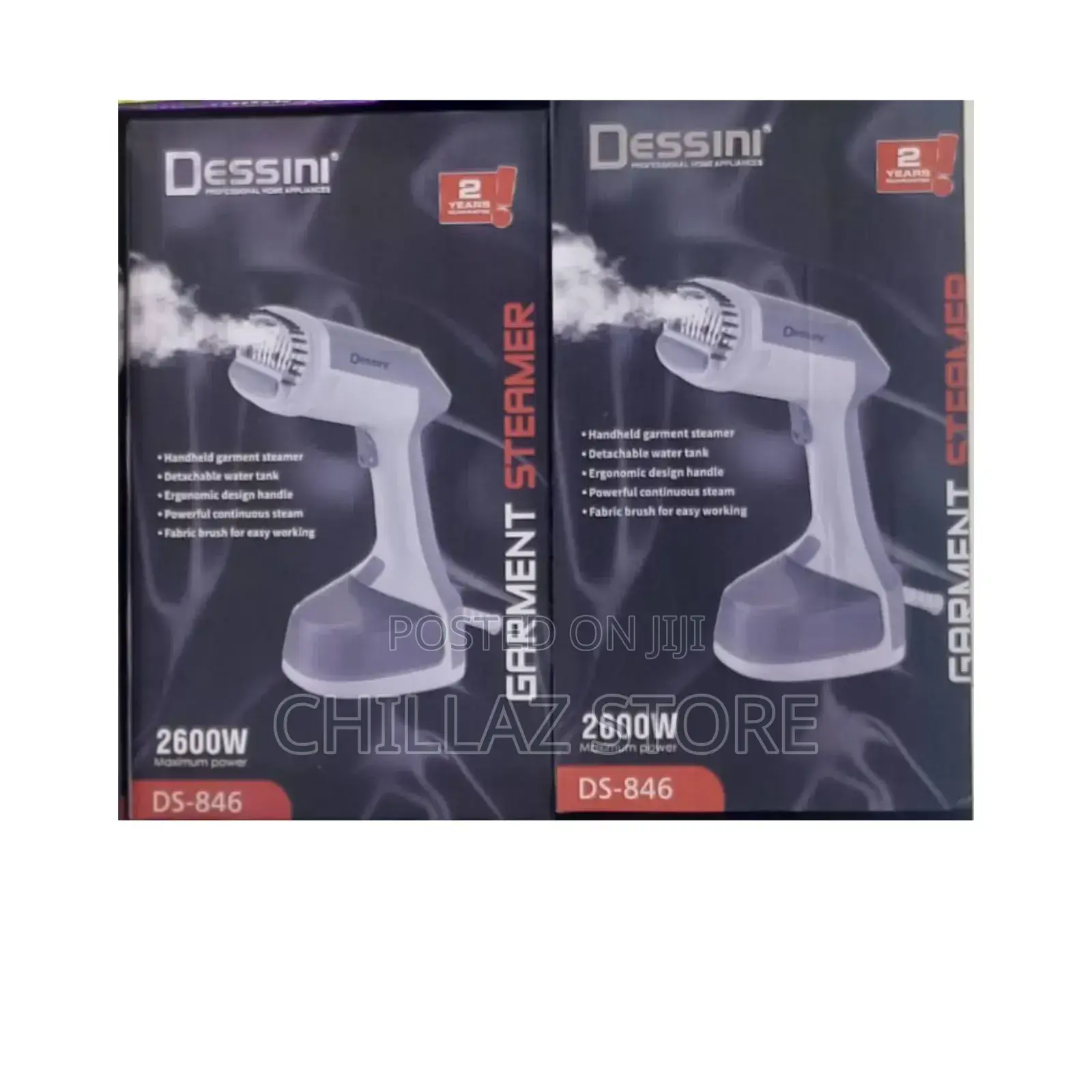 Dessini Portable Handheld Electric Garment Steamer.