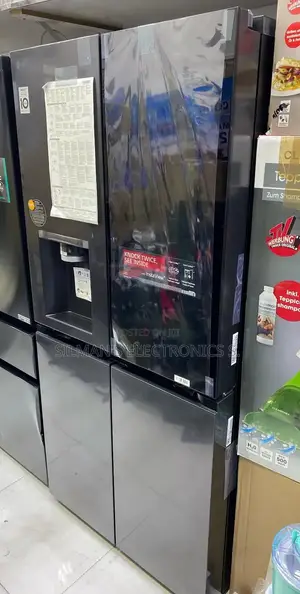 Lg Knock Knock Side by Side Fridge Black