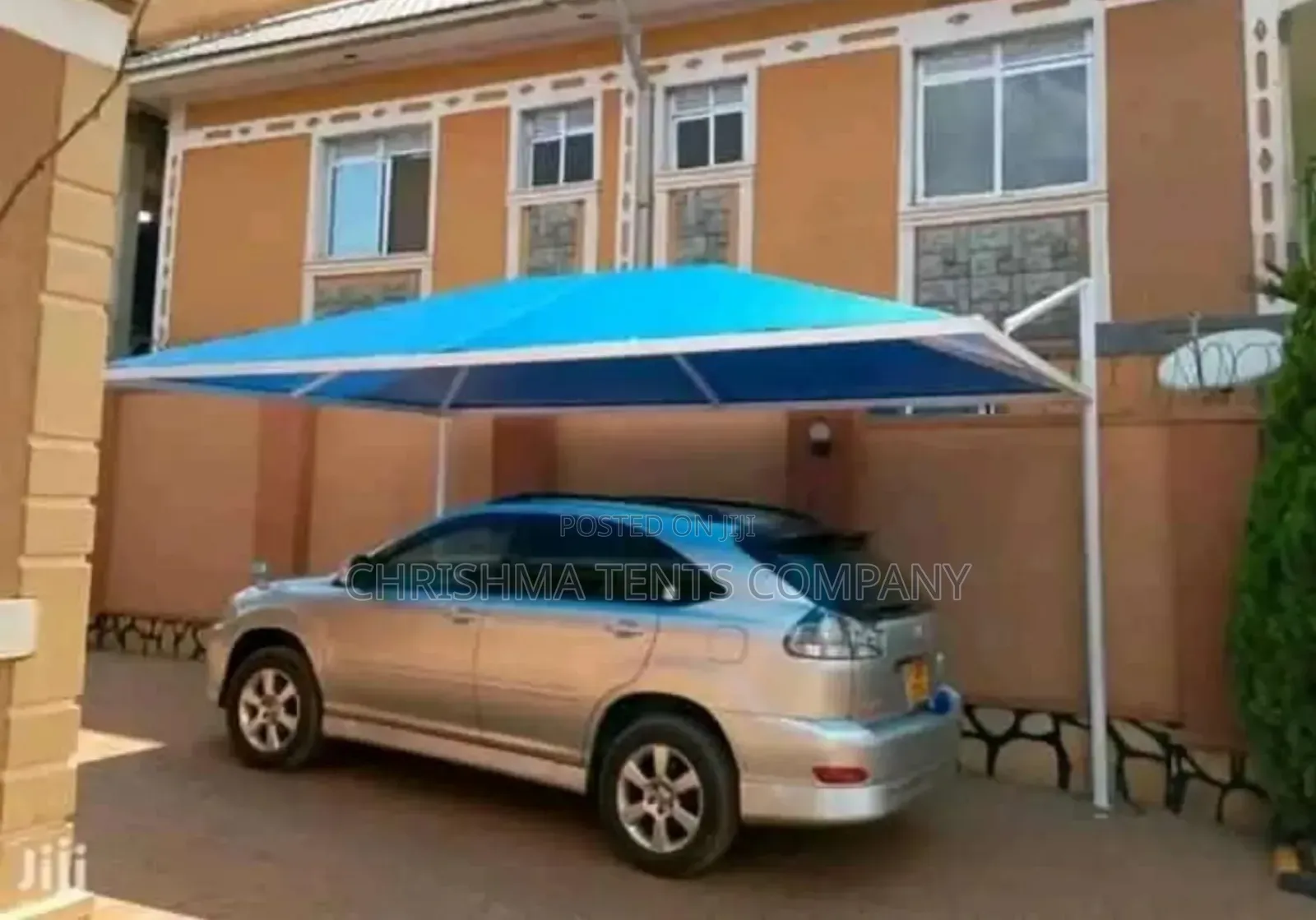 Modern Blue Carport/Carshade Single Car