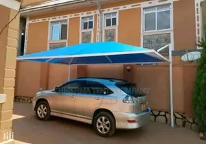 Modern Blue Carport/Carshade Single Car
