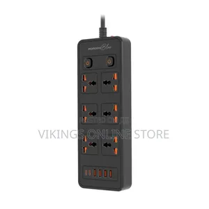 Porodo 6ac-Dual Switch Universal Power Strip